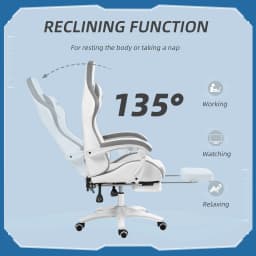 Vinsetto Racing Style Gaming Chair with Reclining Function Footrest