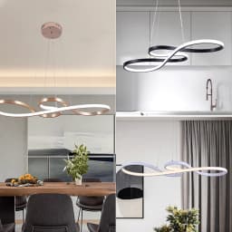 VETRULUS Modern Chandelier Pendant Light Acrylic Note Dimmable Led Ceiling Lamp Dining Living Room Hotel Decor Hanging Fixture
