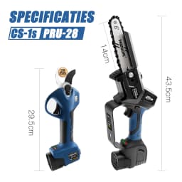 Chain saw CS-1S and Pru28 kit 28mm LED screen progressive anti shearing hand electric pruning cutter fruit tree pruning cutter