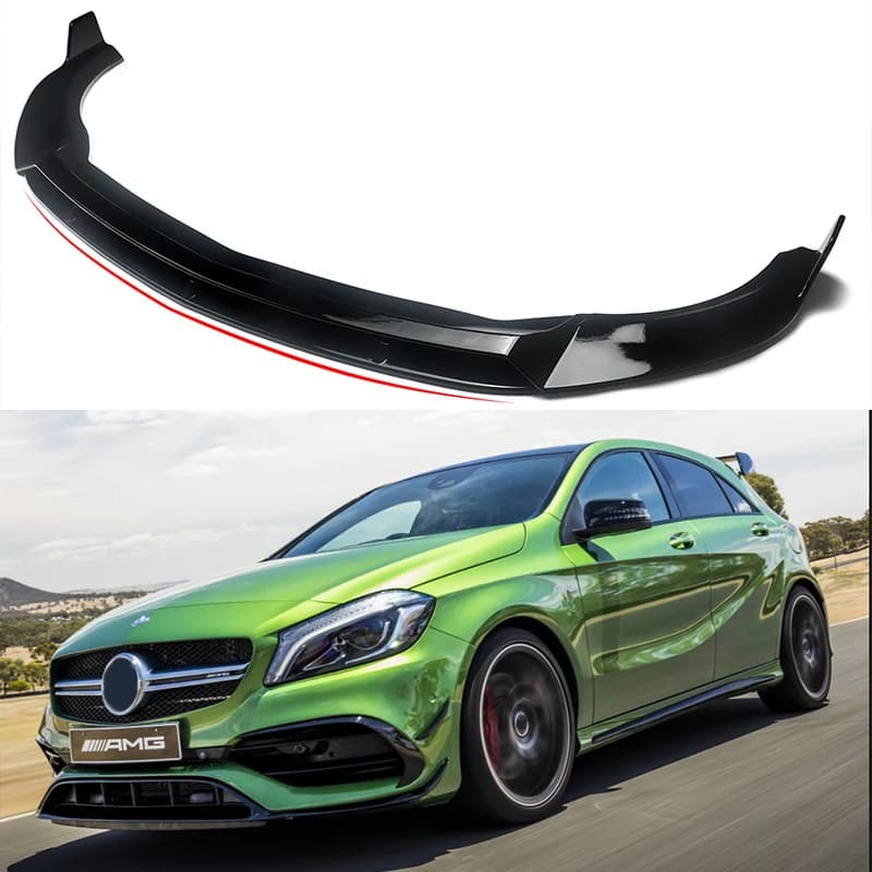 Magickit for Mercedes-Benz W176 2015 2016 2017 2018 LCI Front Bumper Splitter Lip A160 A180 A200 A250 A300 A350 Body Kits
