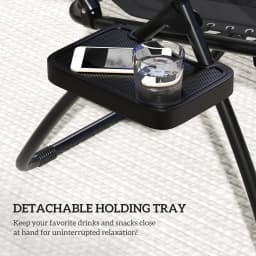 Outsunny Zero Gravity Lounger Chair, Folding Reclining Chair, Black