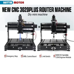[BR Stock] 500W 220V CNC 3020 Plus Router GBRL Control for Metal Acrylic MDF Linear Guide With 2.8inch Touch Control