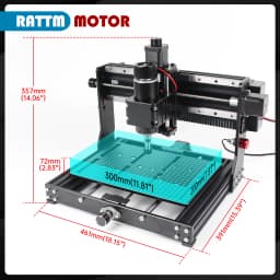 [BR Stock] 500W 220V CNC 3020 Plus Router GBRL Control for Metal Acrylic MDF Linear Guide With 2.8inch Touch Control