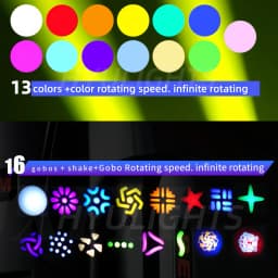 295W 14R Mini BEAM With Halo Effect Moving Head Light Wah Zoom Sharpy 16 gobos &13colors Strobe DJ Stage effect lights
