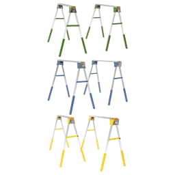 2Pcs Folding Saw Horse Chainsaw Mill Woodworking Station Adjustable Trestle 2645.55 lbs Max. Load Capacity Blue/Green/Yellow
