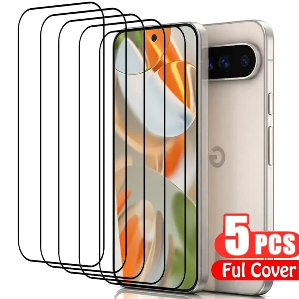 5PCS Full Cover Glass for Google Pixel 9 Pro XL 8 7 6 8A 7A 6A Anti Scratch Screen Protector Screen Protective Tempered Glass