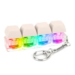 4 Keys Button Keycap Fidget Keychain Keyboard Key Toy Keyboard Clicker Toy Keyboard Cube Toy for Adult Gifts To Relief Pass Time