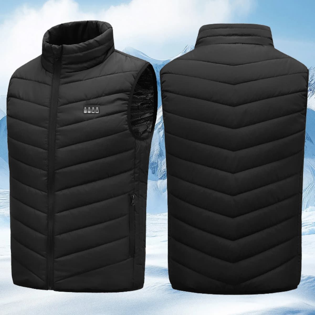 21 Area Heated Vest Thermal Warm Waistcoat Electric Heating Jacket (Black 3XL)