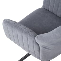 Voltsify Grey Upholstered Leisure Swivel Chair with Metal Legs for Apartments Guest Rooms Home Offices
