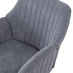 Voltsify Grey Upholstered Leisure Swivel Chair with Metal Legs for Apartments Guest Rooms Home Offices