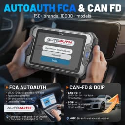 VDIAGTOOL VD80BT LITE OBD2 Scanner All Systems Automotive Diagnostic Tool Bidirectional Scanner 28+ Resets FCA&DOIP ECU Coding
