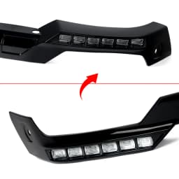 Front Bumper Splitter Lip with LED Fit Mercedes-Benz G Class W463 G500 G550 G65 1990 1991 1992 1993 1994 1995 1996-2018