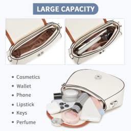 Elegant PU Leather Crossbody Bag for Women - Zip Closure & Contrast Colours, Modern Shoulder Bag for Travel & Shopping