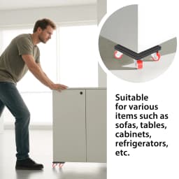 DayPlus Moving Furniture Dolly Connectable 441lbs 200kg Capacity Heavy Duty 4 Wheels Roller Cart for Moving Furniture Transport