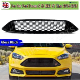 Front Grille Bumper Grid For Ford Focus MK3 Facelift 2015 2016 2017 2018 ST Line Honeycomb Diesel Saloon Gloss Black Grille
