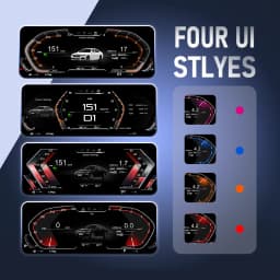 BONROAD 1920*720P Wireless CarPlay Android Auto Mirrorlink Airplay LCD Digital Dashboard Panel Cluster For BMW 3 Series E90 E91 E92 Car Auto Instrument Speedometer Virtuele Cockpit Voor