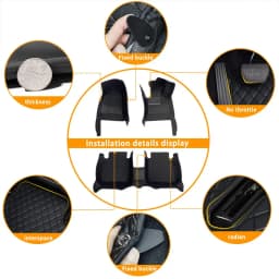FASHION PU Leather LUXURY Car Floor Mats For Audi TT 2seat 2015-2017 Waterproof Carpets Interior Accessories(Right-Hand)
