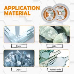 BGTEC 1pc Diamond Cutting Glass Disc Dia75mm Saw Blade Angle Grinder Dry Grinding Glass Jade Crystal Mini Cutting Plate 3inch