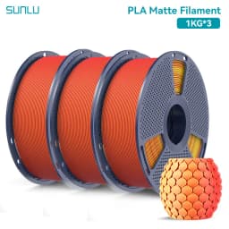 SUNLU 3KG Dual Color Matte PLA Filament 1.75mm 1kg Spool (2.2lbs) Matte 3D Printer PLA Filament Fit Most FDM Printer