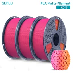 SUNLU 3KG Dual Color Matte PLA Filament 1.75mm 1kg Spool (2.2lbs) Matte 3D Printer PLA Filament Fit Most FDM Printer