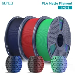 SUNLU 3KG Dual Color Matte PLA Filament 1.75mm 1kg Spool (2.2lbs) Matte 3D Printer PLA Filament Fit Most FDM Printer