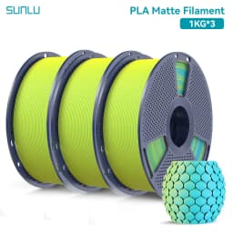 SUNLU 3KG Dual Color Matte PLA Filament 1.75mm 1kg Spool (2.2lbs) Matte 3D Printer PLA Filament Fit Most FDM Printer