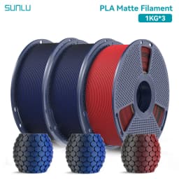 SUNLU 3KG Dual Color Matte PLA Filament 1.75mm 1kg Spool (2.2lbs) Matte 3D Printer PLA Filament Fit Most FDM Printer