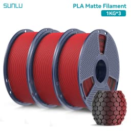 SUNLU 3KG Dual Color Matte PLA Filament 1.75mm 1kg Spool (2.2lbs) Matte 3D Printer PLA Filament Fit Most FDM Printer
