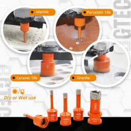 BGTEC 1/2/5pcs Diamond Drill Bits Diameter 6mm Drilling Crowns Tile Porcelain Ceramic Marble Hole Saw M14 Thread Hole Opener