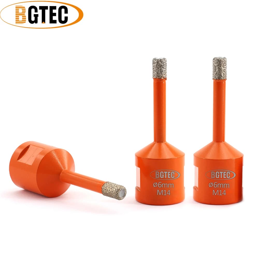 BGTEC 1/2/5pcs Diamond Drill Bits Diameter 6mm Drilling Crowns Tile Porcelain Ceramic Marble Hole Saw M14 Thread Hole Opener