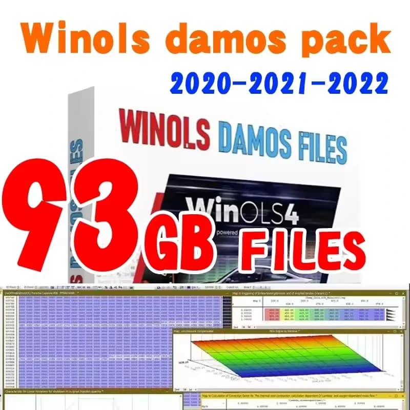 winols 4.7+ 93GB winols damos BIG PACK (NEW) 2020 2021 2022+ ECM TITANIUM 1.61 With 26000+ immo service tool v1.2 + Install Vide