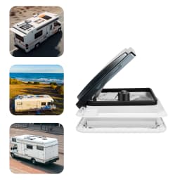 RV Ventilation Fan,10-Blade IP68 Waterproof w/LED Lighting – Easy Install for RVs & Camping – Low Noise (20-65dB), Energy-Saving
