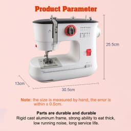 12 Stitches Electric Sewing Machine Mini Double Thread Sewing Machine with Foot Pedal High Quality UK Plug