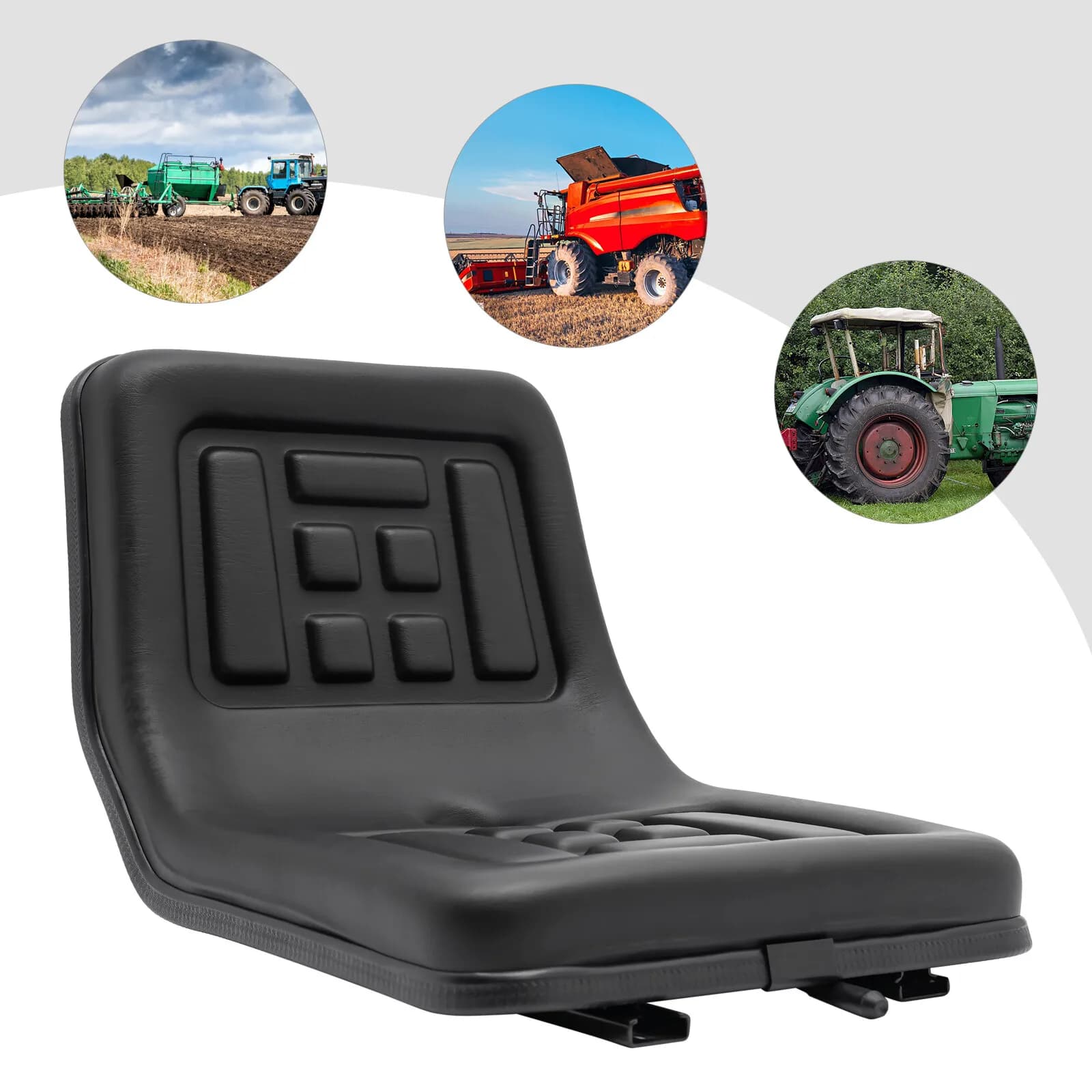 Universal Tractor Suspension Seat with Adjustable Design Durable Steel Frame Comfortable PU Upholstery for Diggers and Mowers