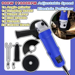 900W Angle Grinder Electric Polisher 11000RPM Adjustable Speed Cars Waxing Polishing Machine Automobile Furniture