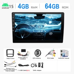 9"Android15 4+64G Car Radio Stereo For Opel Vauxhall Vivaro B Renault Trafic NV300 GPS Navi Bluetooth wrieless Carplay WIFI RDS