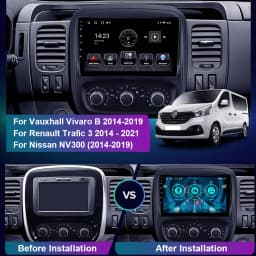 9"Android15 4+64G Car Radio Stereo For Opel Vauxhall Vivaro B Renault Trafic NV300 GPS Navi Bluetooth wrieless Carplay WIFI RDS