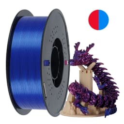 KINGROON Silk PLA Filament 1.75mm 1KG, Tricolor Dual-color 3D Printer Filament Shiny Consumable 2.2lbs Spool, For FDM 3D Printer