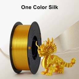 KINGROON Silk PLA Filament 1.75mm 1KG, Tricolor Dual-color 3D Printer Filament Shiny Consumable 2.2lbs Spool, For FDM 3D Printer