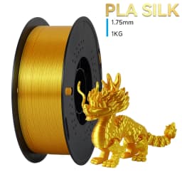 KINGROON Silk PLA Filament 1.75mm 1KG, Tricolor Dual-color 3D Printer Filament Shiny Consumable 2.2lbs Spool, For FDM 3D Printer