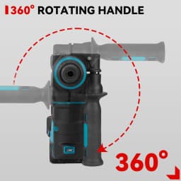 ONEVAN Brushless Electric Hammer Impact Drill 27mm Cordless 6200IPM 360° Rotary Hammer Power Tool For Makita 18V Battery Pin