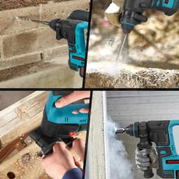 ONEVAN Brushless Electric Hammer Impact Drill 27mm Cordless 6200IPM 360° Rotary Hammer Power Tool For Makita 18V Battery Pin