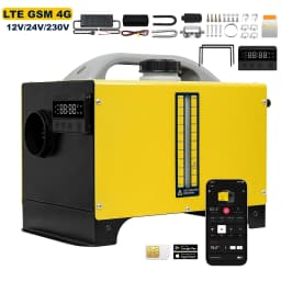 GSM LTE 4G Diesel Air Heater 8KW 12V 24V 110-240V Portable Parking Air Heater With LCD For Car RV Camper Tent Garage Home