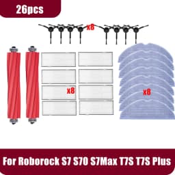 Roborock S7 S70 S7Max T7S T7S Plus Vacuum Cleaner Accessories Main Brush Hepa Filter Mop Pad Spare Parts