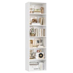 Getone 6 Tiers Bookcase Tall Bookshelf Slim Shelving Unit Storage Rack for Living Room Bedroom Home Furniture 48x30x190.5cm