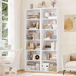 Getone 6 Tiers Bookcase Tall Bookshelf Slim Shelving Unit Storage Rack for Living Room Bedroom Home Furniture 48x30x190.5cm
