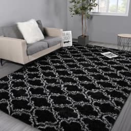 160*230cm Fluffy Rugs Large Shaggy Rug Living Room Bedroom Anti-Slip Soft Carpet Floor Mat