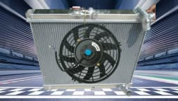 aluminum radiator & fan for 1986 1987 1988 Mazda RX7 RX-7 FC3S FC-3S S4 MT new