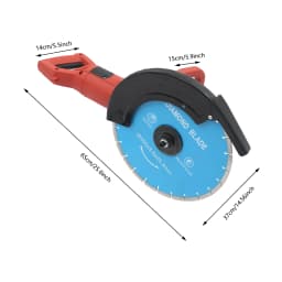 3KW Electric Concrete Saw w/350mm Blade,Wet Dry Cutting Saw Handheld Circular Saw Grooving Machine Wall Slotting Machine 3800RPM