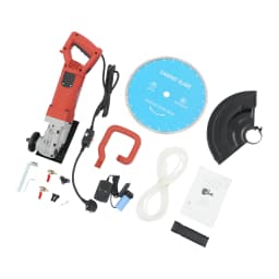 3KW Electric Concrete Saw w/350mm Blade,Wet Dry Cutting Saw Handheld Circular Saw Grooving Machine Wall Slotting Machine 3800RPM